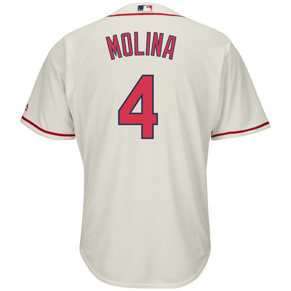 Yadier Molina St. Louis Cardinals Majestic Cool Base Player Jersey - Cream 2019