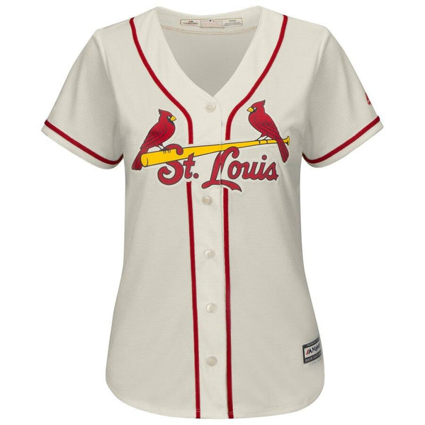 Yadier Molina St. Louis Cardinals Majestic Women's Alternate Cool Base Player Jersey - Ivory 2019