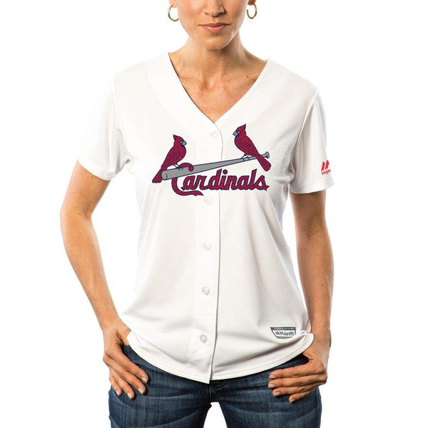 Yadier Molina St. Louis Cardinals Majestic Women's Fashion Stars &amp; Stripes Cool Base Player Jersey - White 2019
