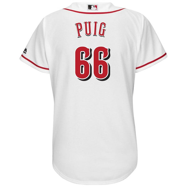 Yasiel Puig Cincinnati Reds Majestic Women's Home Cool Base Player Jersey – White 2019