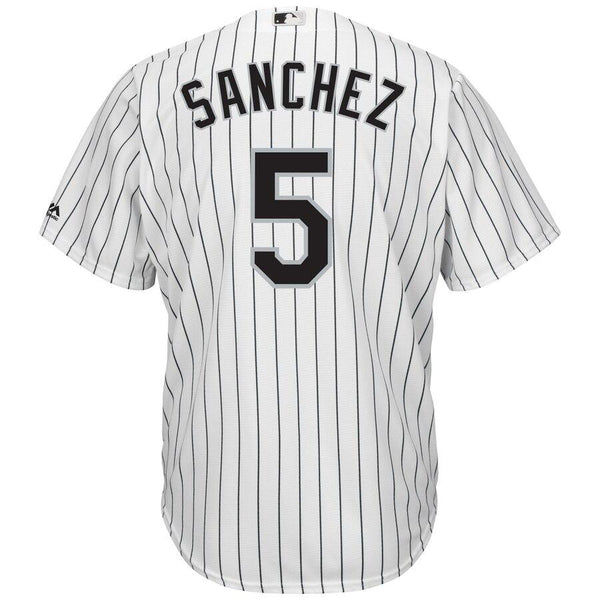Yolmer Sanchez Chicago White Sox Majestic Home Cool Base Player Jersey – White 2019