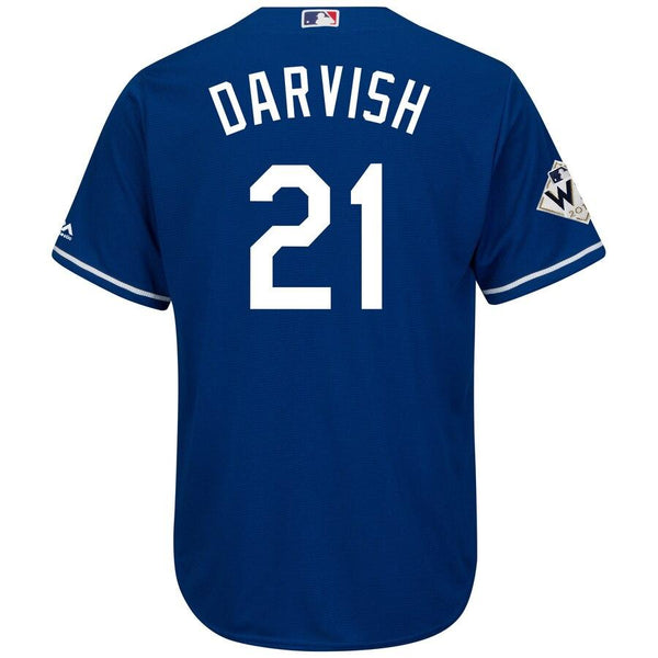 Yu Darvish Los Angeles Dodgers Majestic World Series Bound Cool Base Player Jersey – Royal 2019