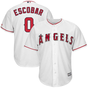 Yunel Escobar Los Angeles Angels Majestic Home Official Cool Base Replica Player Jersey - White 2019