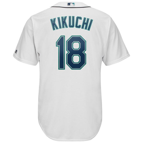 Yusei Kikuchi Seattle Mariners Majestic Official Cool Base Player Jersey – White 2019