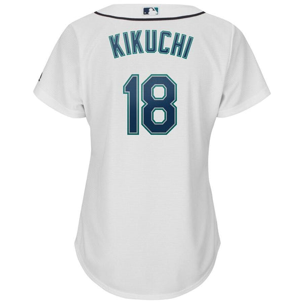 Yusei Kikuchi Seattle Mariners Majestic Women's Cool Base Player Jersey – White 2019